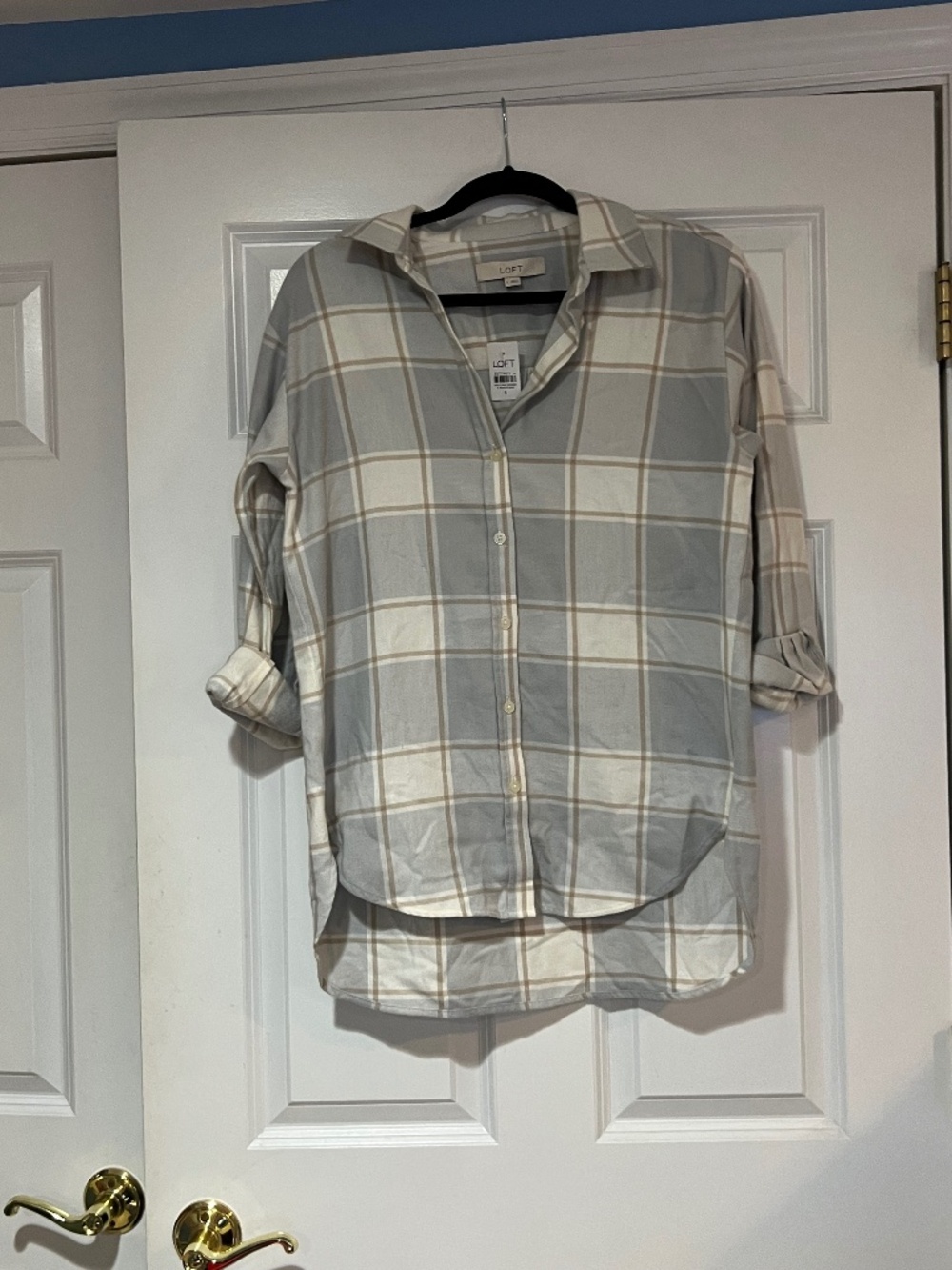 Loft gray flannel tunic